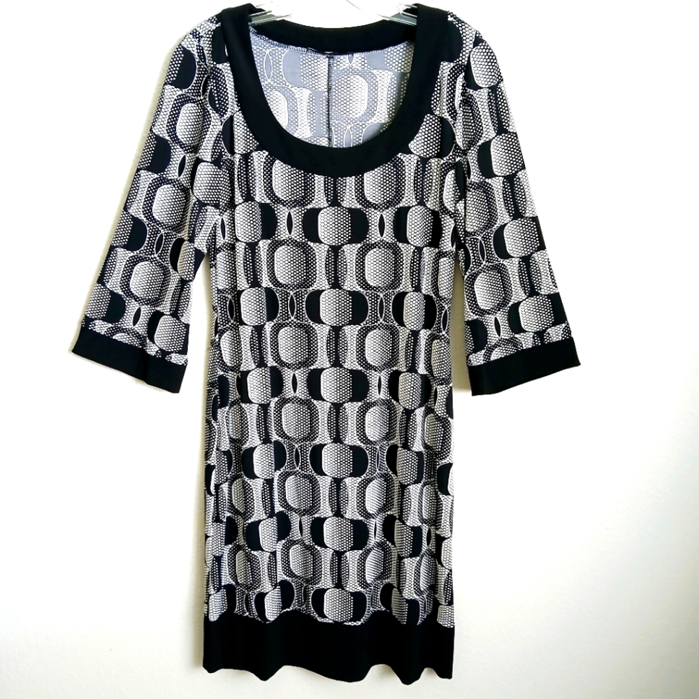 Tiana B Geometric Dress Size Medium
